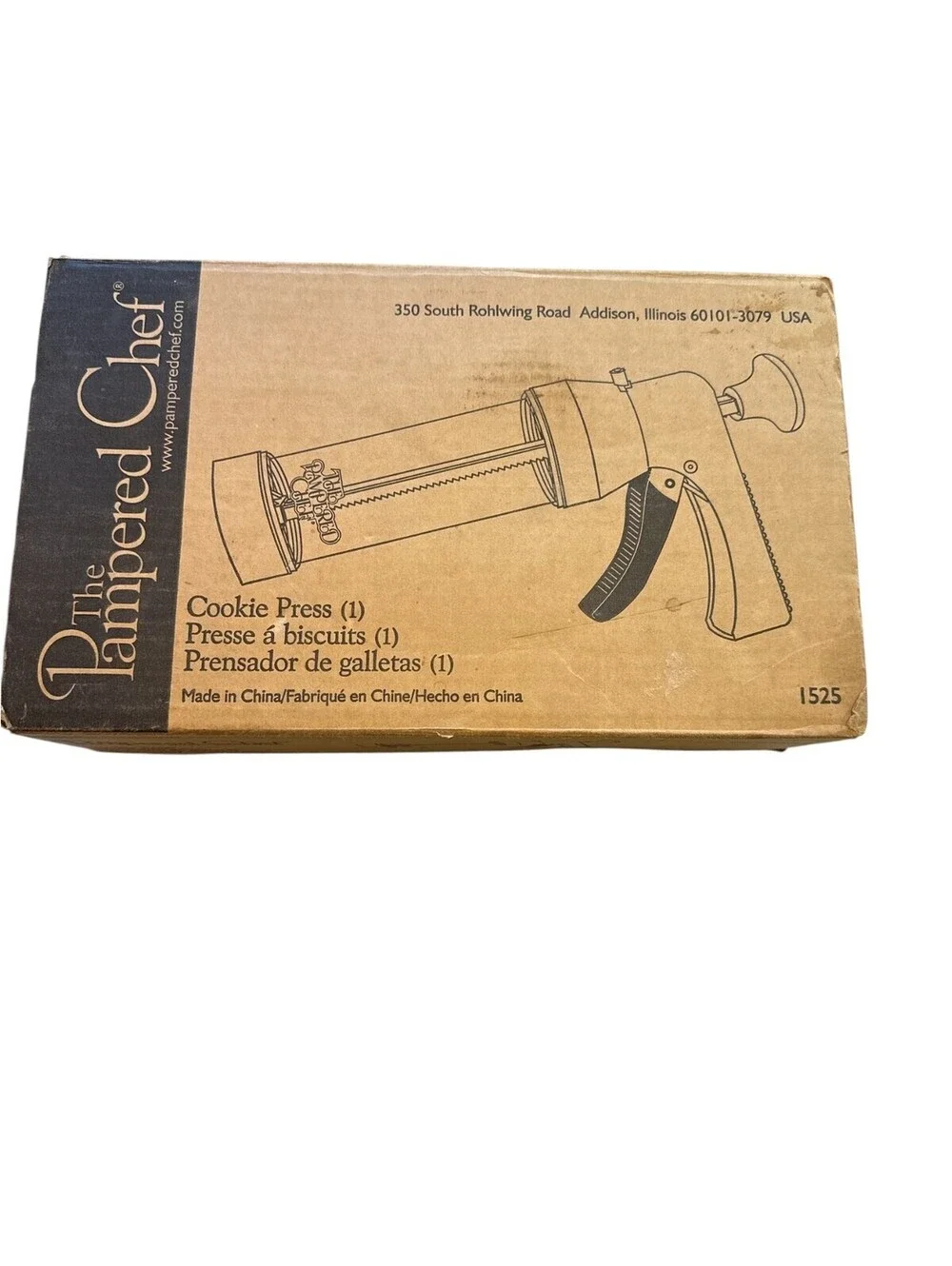 Pampered Chef Cookie Press Set 12 Disks Baking Cookie Gun Press Complete 1525